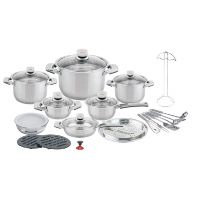 FU-1051-27pcs Stainless Steel Cookware Set