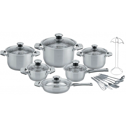 FU-1008-19pcs Stainless Steel Cookware Set
