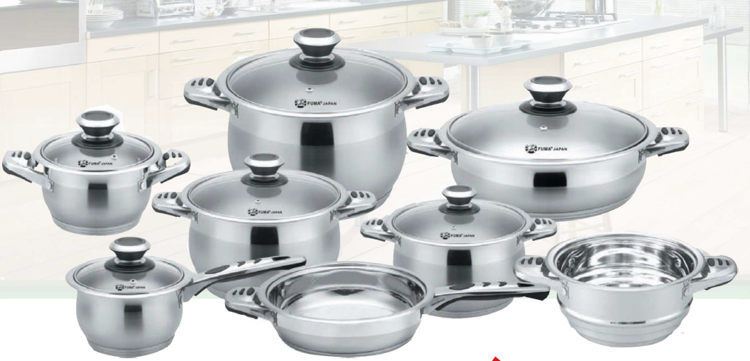 FU-965-14pcs Stainless Steel Cookware Set